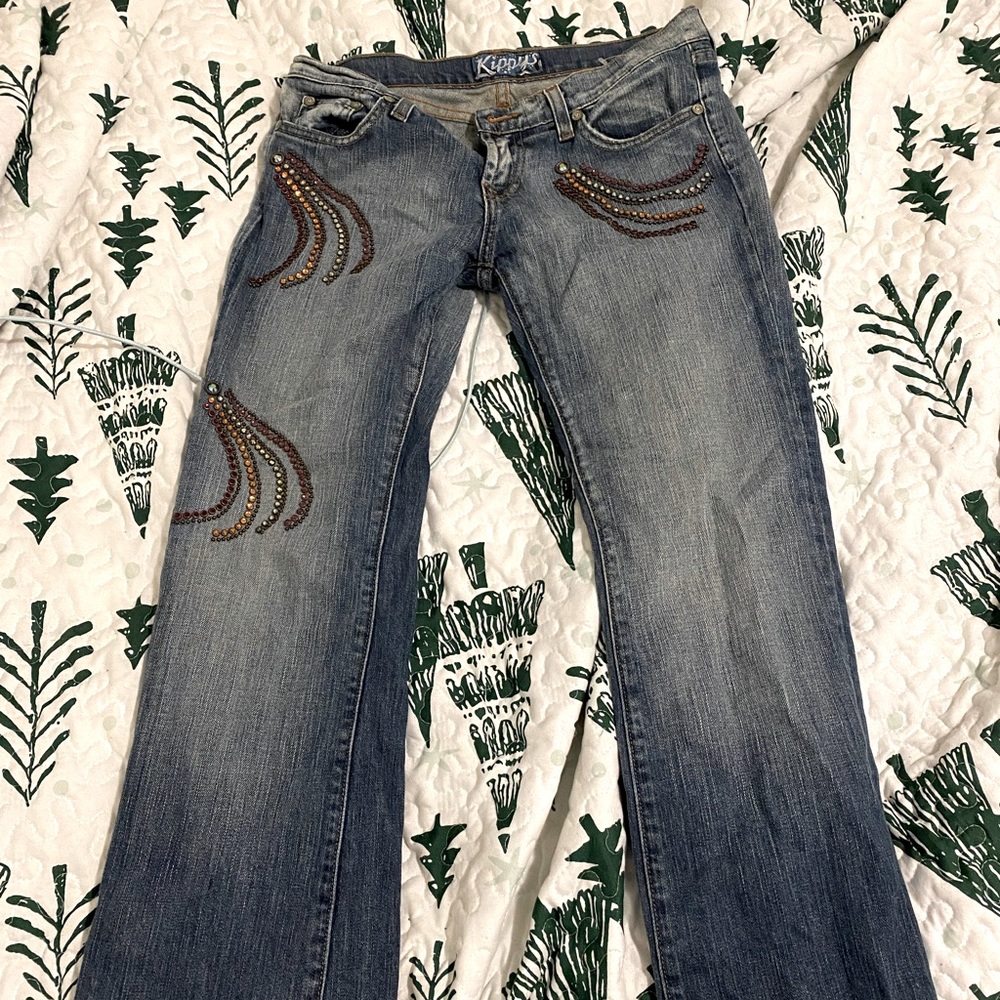 Kippys Rhinestone Bling Denim Jeans Size 27